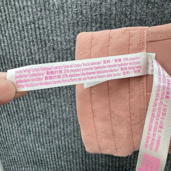 Victoria's Secret PINK Wireless Lightly Lined Corset Bra Top Size XL Cami Velvet - Picture 10 of 11